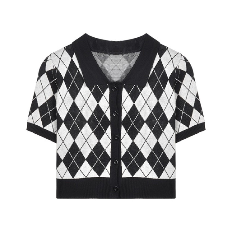 Áo len polo kẻ trám (ảnh thật shop tự chụp) | BigBuy360 - bigbuy360.vn