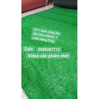Thảm cỏ nhân tạo 1,5cm ship rẻ nhất