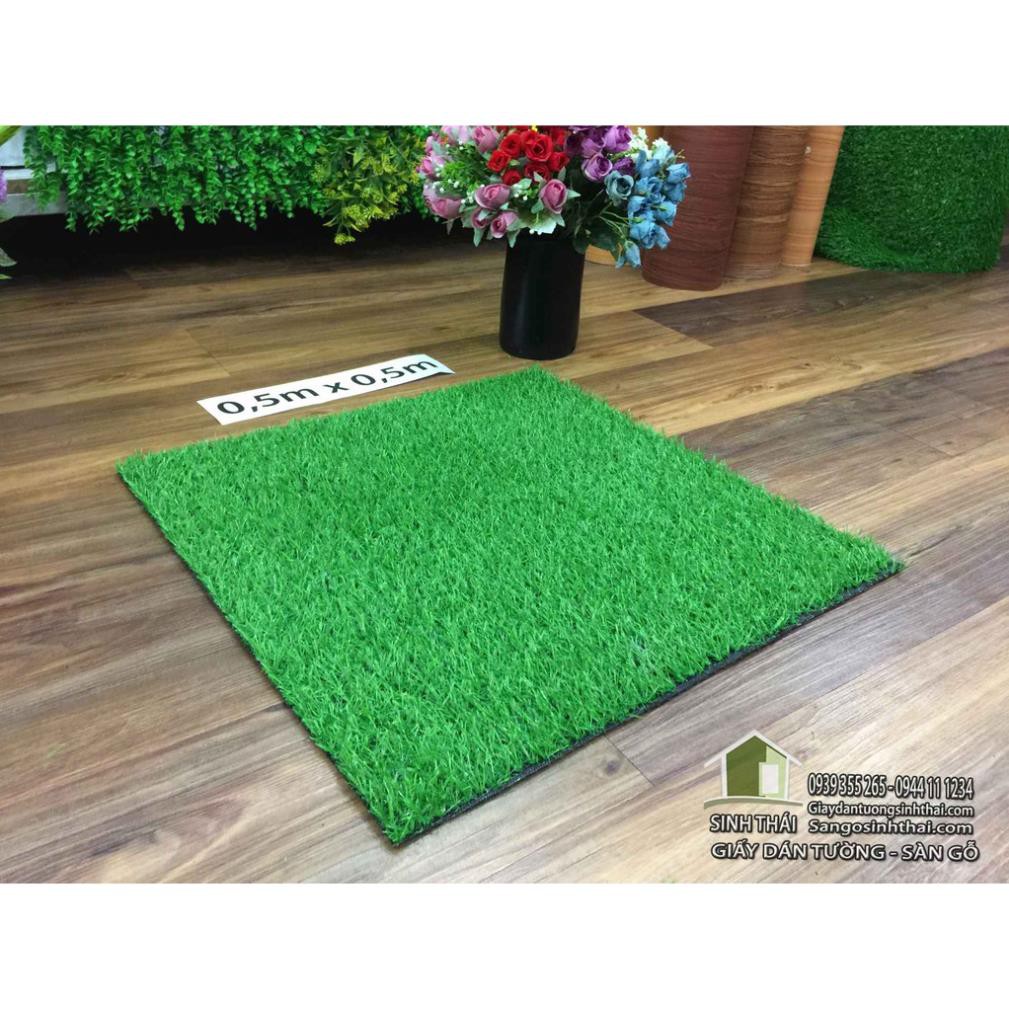Tấm cỏ nhựa dày cao cấp khổ 50cm x 50cm
