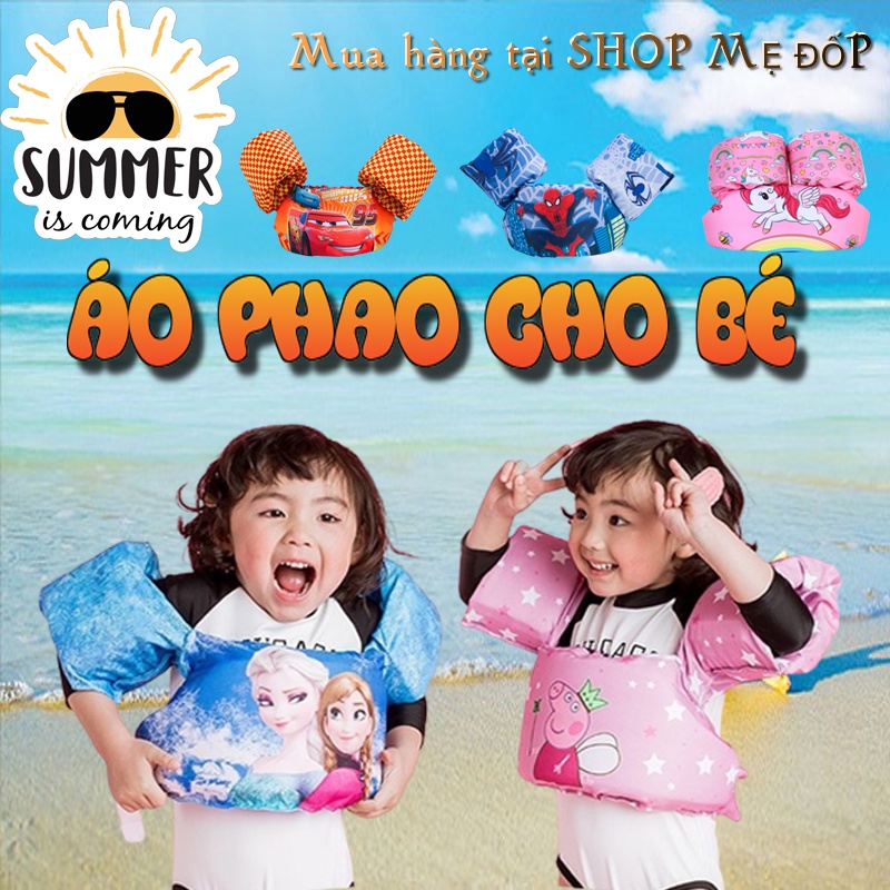 [Mã LIFE20KALL giảm 10% đơn 50K] DEAL SỐC HÈ 2022 Áo Phao Bơi Trẻ Em, Áo Phao Nâng Đỡ Ngực Kèm Phao Tay Cho Bé