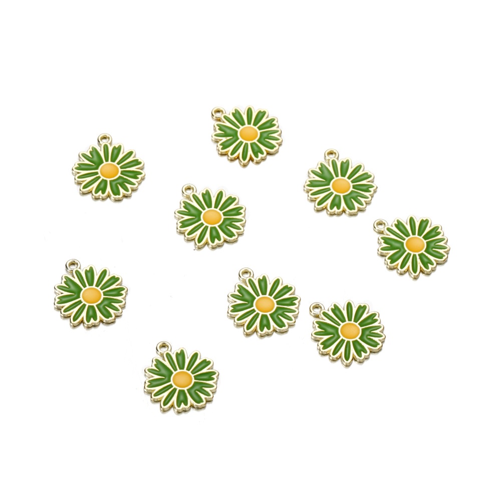 Bộ 10 mặt trang sức St.kunkka hình hoa cúc nhỏ bằng hợp kim dùng làm vòng tay / vòng cổ DIY