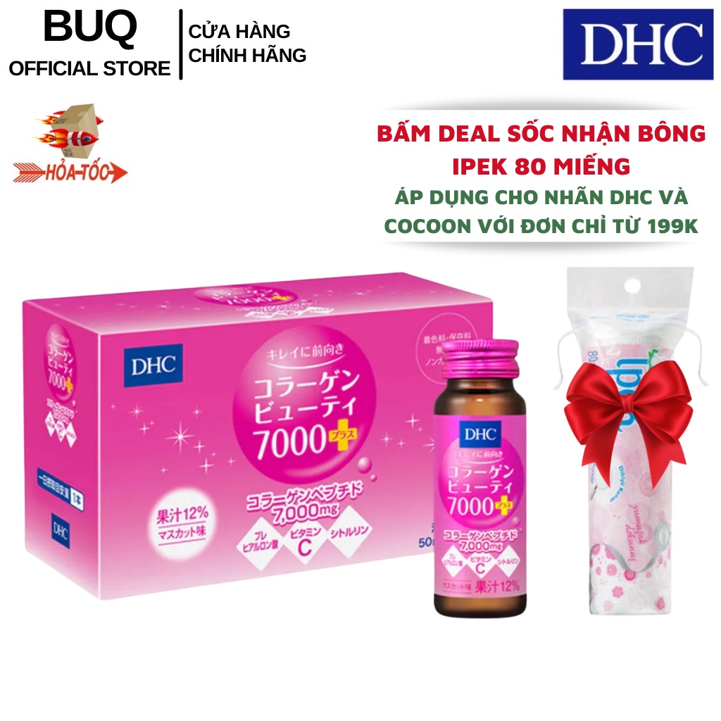 Collagen Nước DHC Collagen Beauty 7000 Plus 10 Lọ/ 1 Hộp