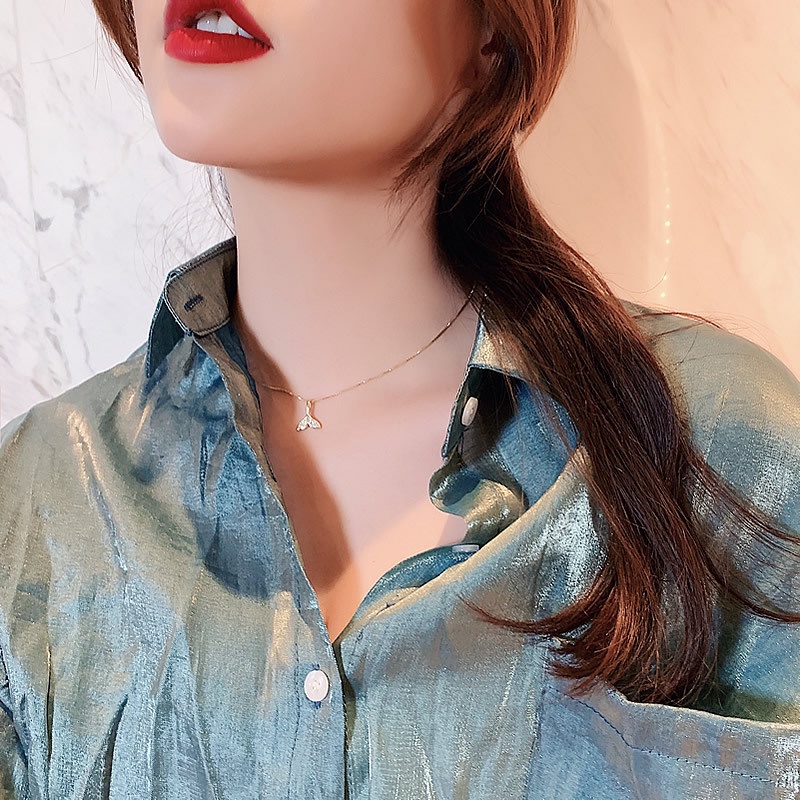 Dây chuyền mặt đuôi cá thiết kế đơn giản