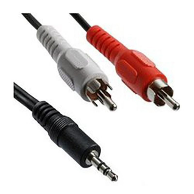 Dây loa âm thanh 2 đầu tròn 3.5mm, dài 1,7M cao cấp. Dây loa 1 đầu 3.5 ra 2 AV dài 1.5m.