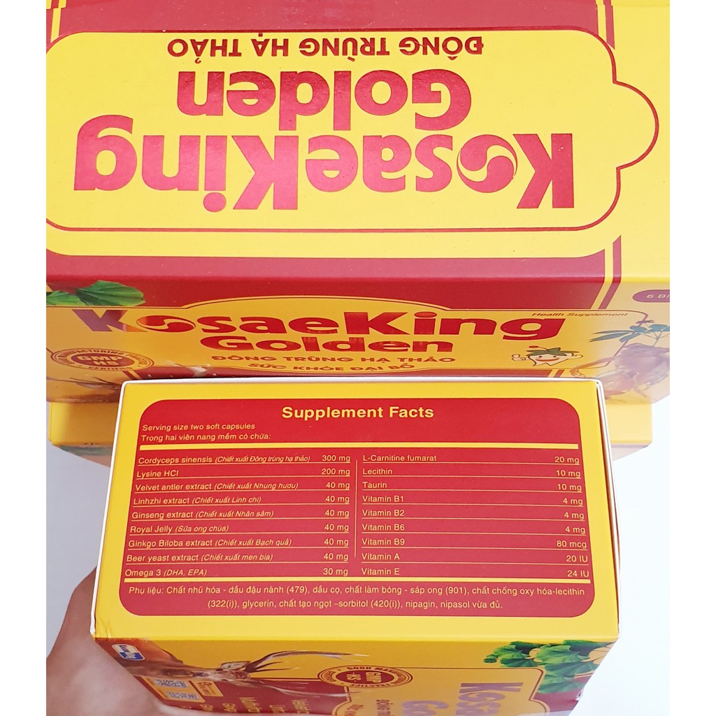 KOSAEKING GOLDEN - VIÊN ĐÔNG TRÙNG HẠ THẢO - SỨC KHỎE ĐẠI BỔ - HỘP 60 VIÊN