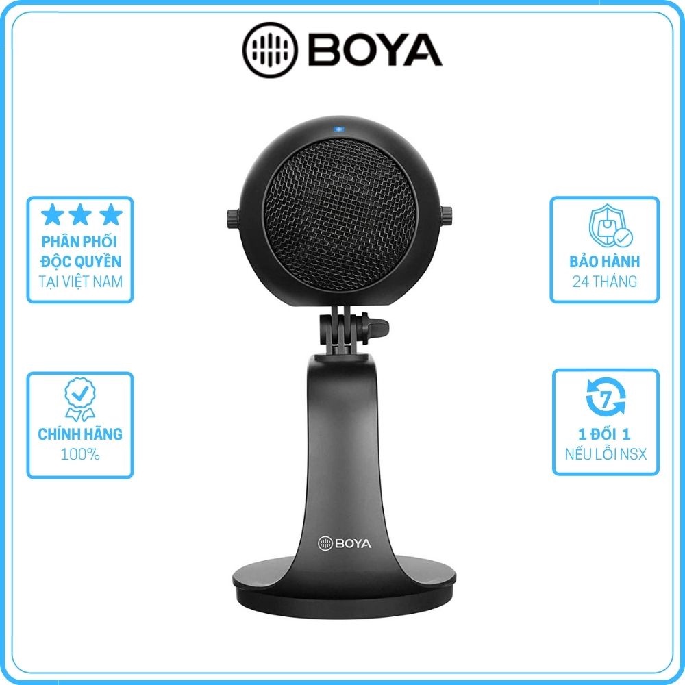 BOYA BY-PM300 - Hàng Chính Hãng - Mic thu âm để bàn dành cho điện thoại Android cổng Type-C và Laptop cổng USB