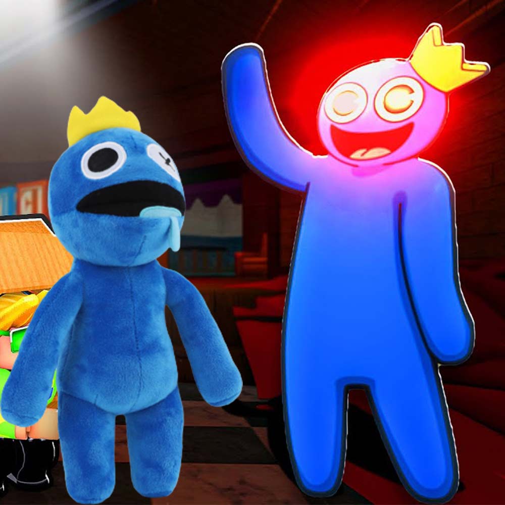 Cute Roblox Rainbow Friends Plush Toy Cartoon Game Character Doll Kawaii Blue Monster Soft Stuffed Animal Toys for Kids Fans