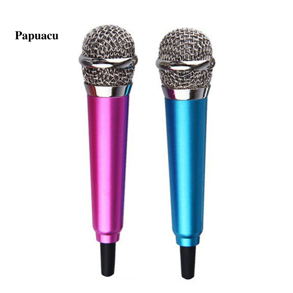 Micro Hát Karaoke Mini Giắc Cắm 3.5mm Có Chân Đế Cho Iphone Android