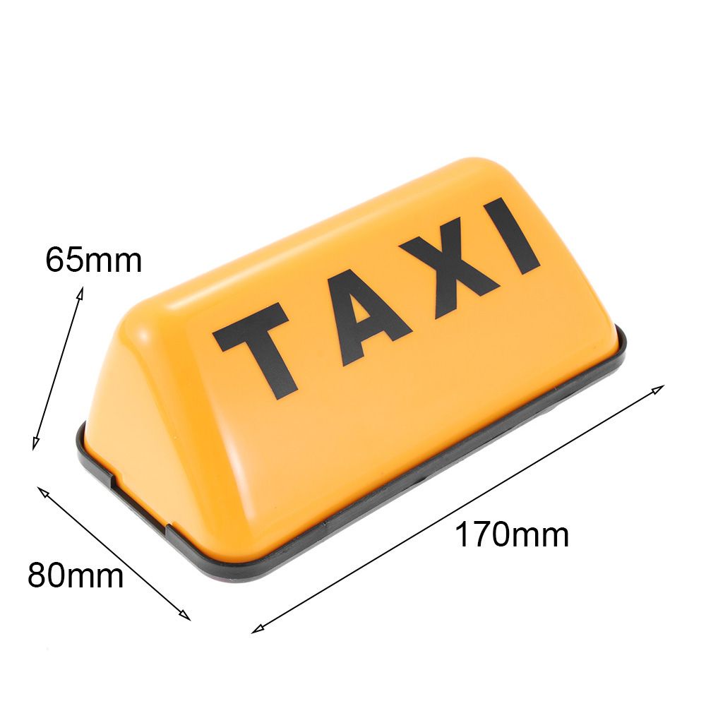 Đèn hiệu màu vàng 12V gắn nóc xe taxi có đế