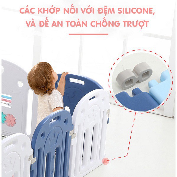 Quây 9BABY vương miện cho bé màu cam size 1m6x1m86