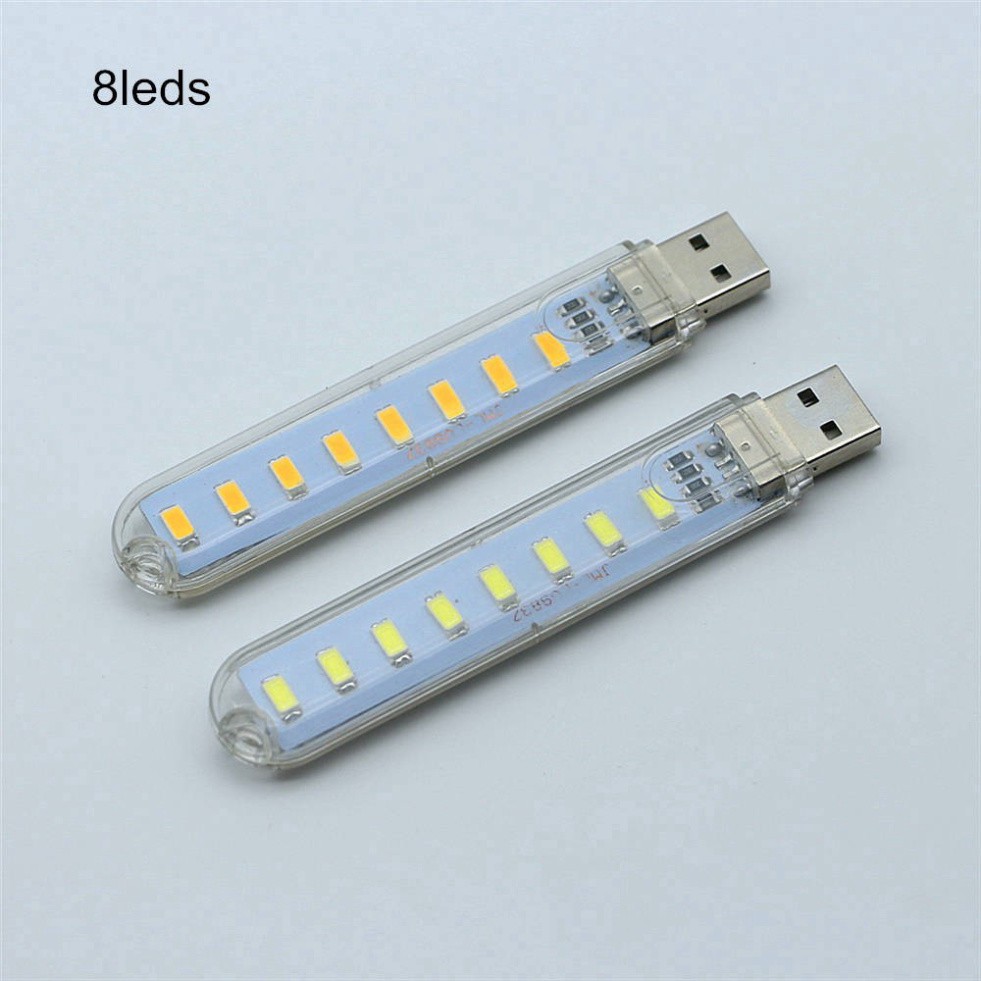 (thanh lý) Thanh đèn LED usb siêu sáng mini gồm 3/8 bóng thiết kế cổng cắm USB thích hợp để bàn