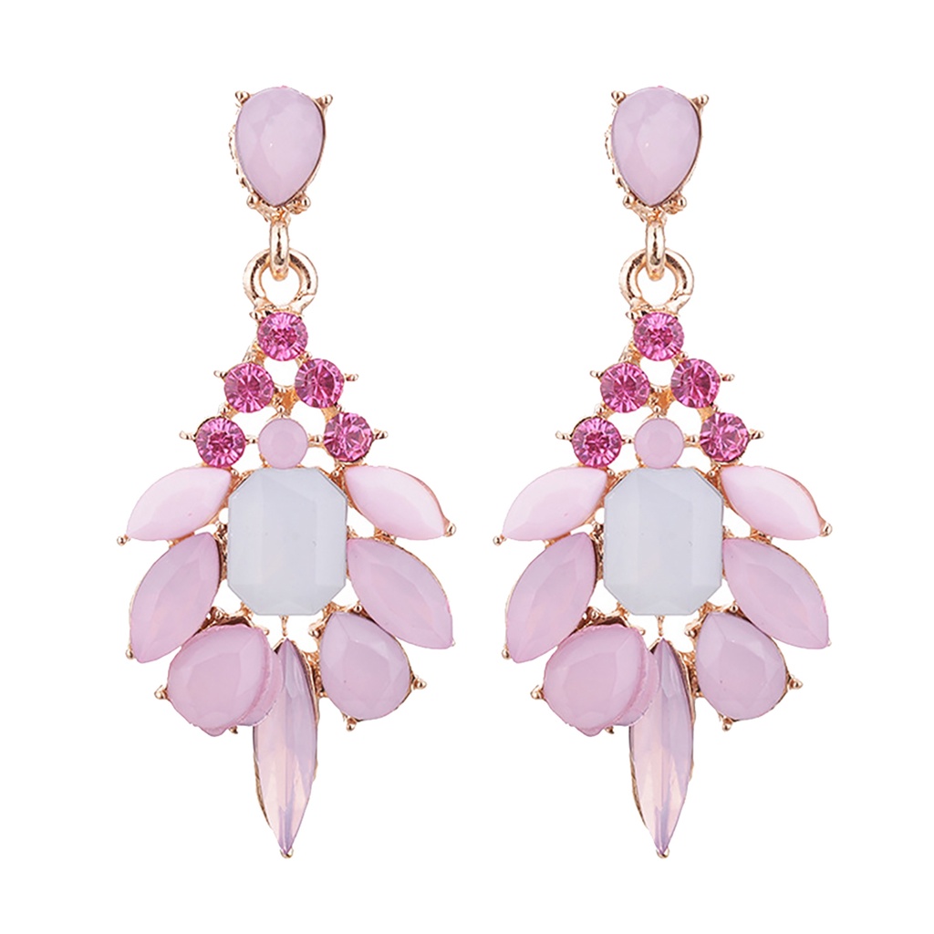 Hoa tai hình giọt nước đính đá lấp lánh sang trọng dành cho phụ nữ