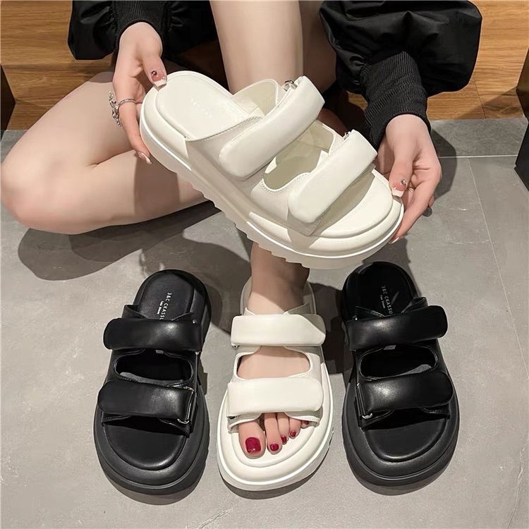 Dép quai ngang đế dày thời trang cho nữ