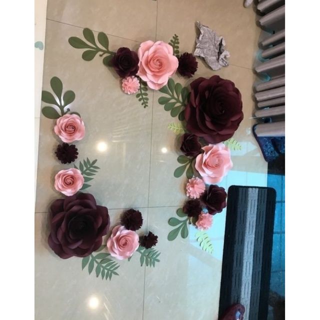 Set 16 hoa giấy