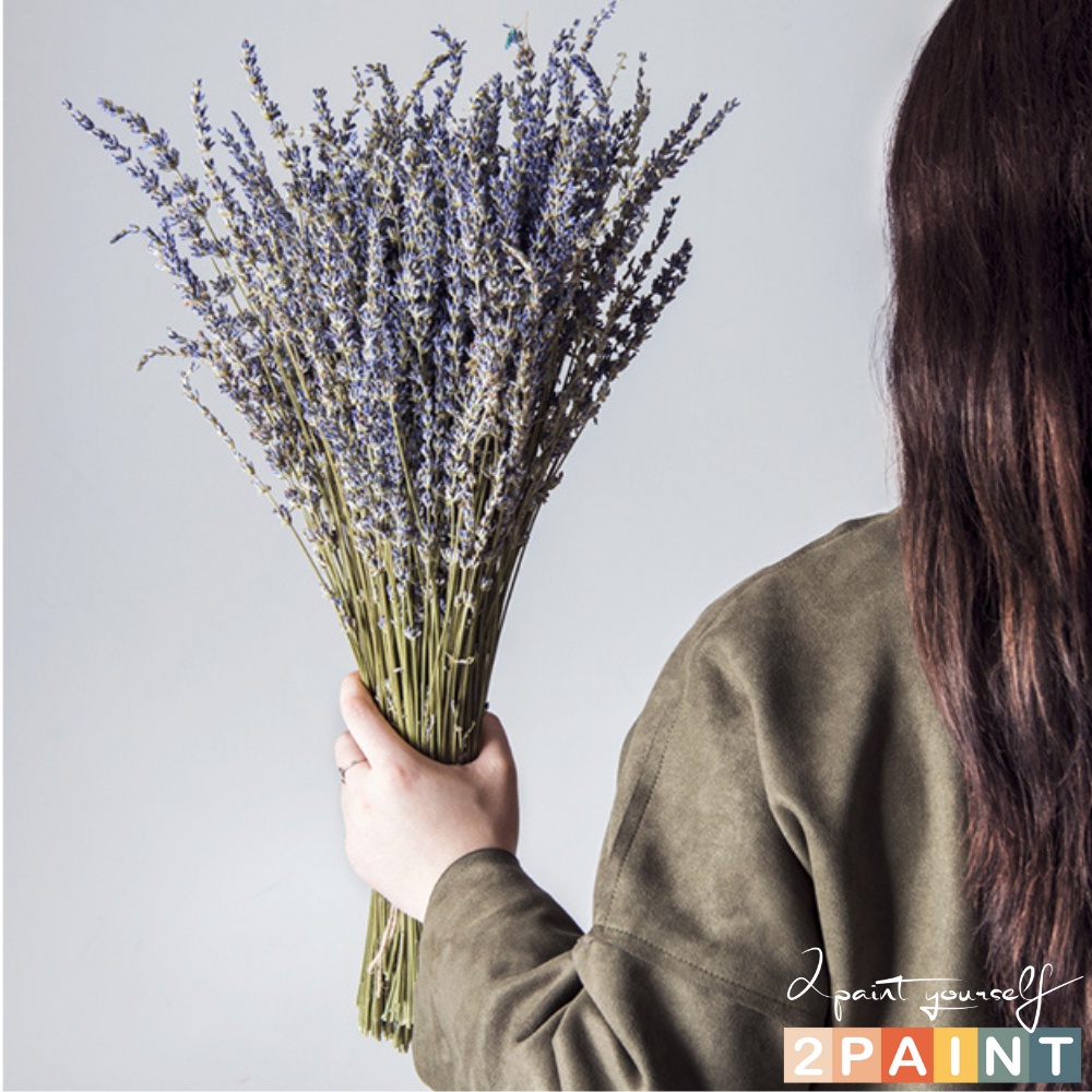 Bó 30 cành hoa lavender thơm ngát - Hoa khô oải hương trang trí handmade (cắm đươc 1 lọ thủy tinh để bàn)