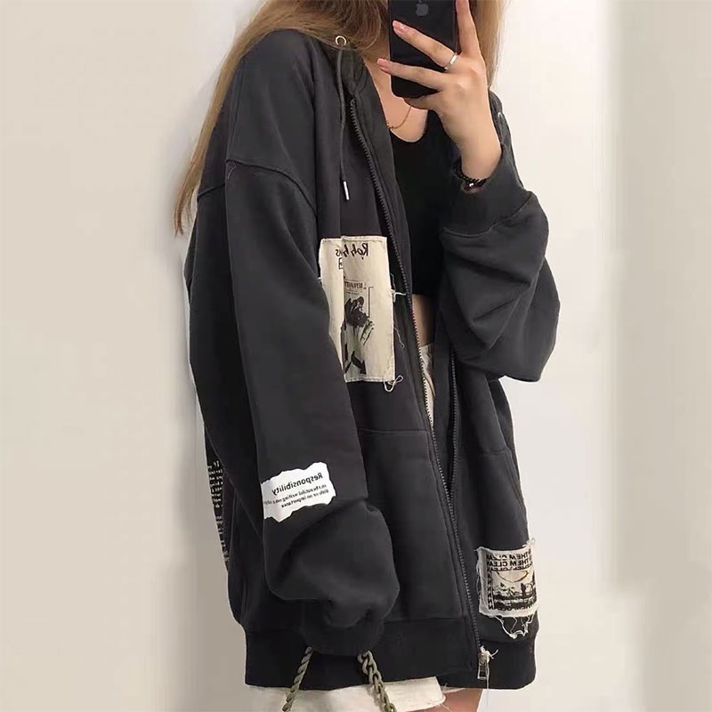 Áo Khoác Cardigan Mỏng Có Nón Dáng Rộng Thời Trang Retro Cho Nữ