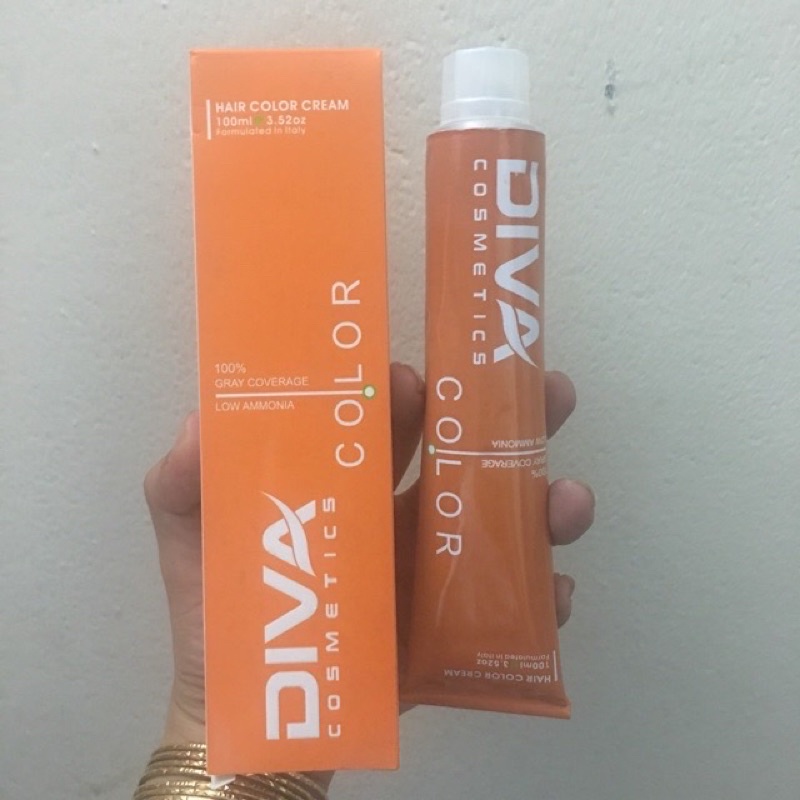 *tặng kèm oxy*MÀU NHUỘM VÀNG LẠNH ASH BLOND DIVA Ý 100ml/100ml