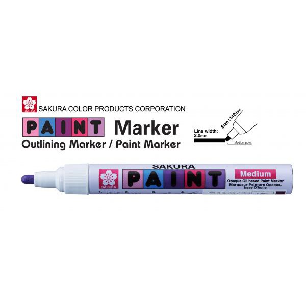 Bút sơn Sakura Paint Marker XPMK-B 2.0mm- Bút vẽ trang trí lên mọi chất liệu không xóa được