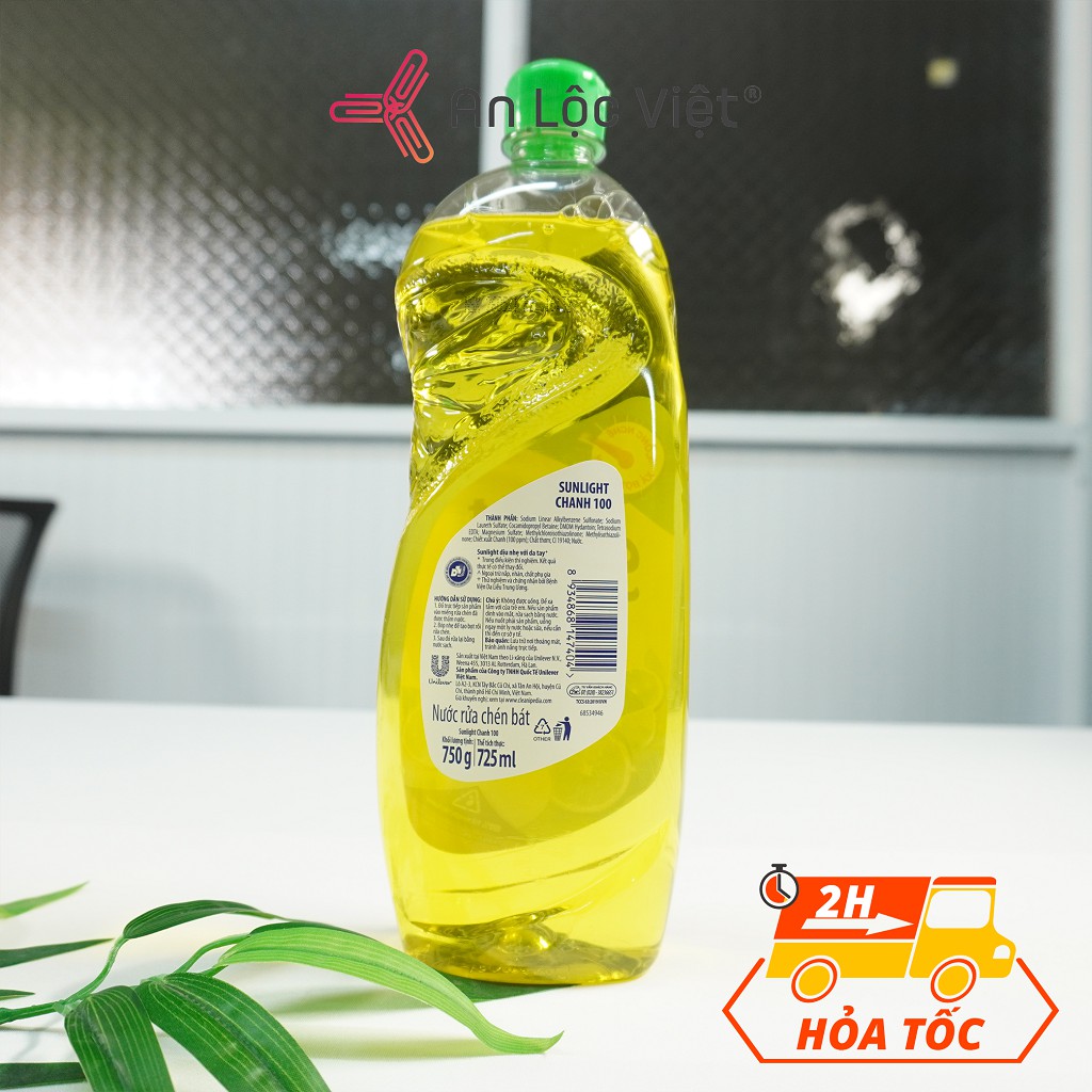 Nước rửa chén Sunlight hương chanh - Thiên nhiên - Trà xanh
