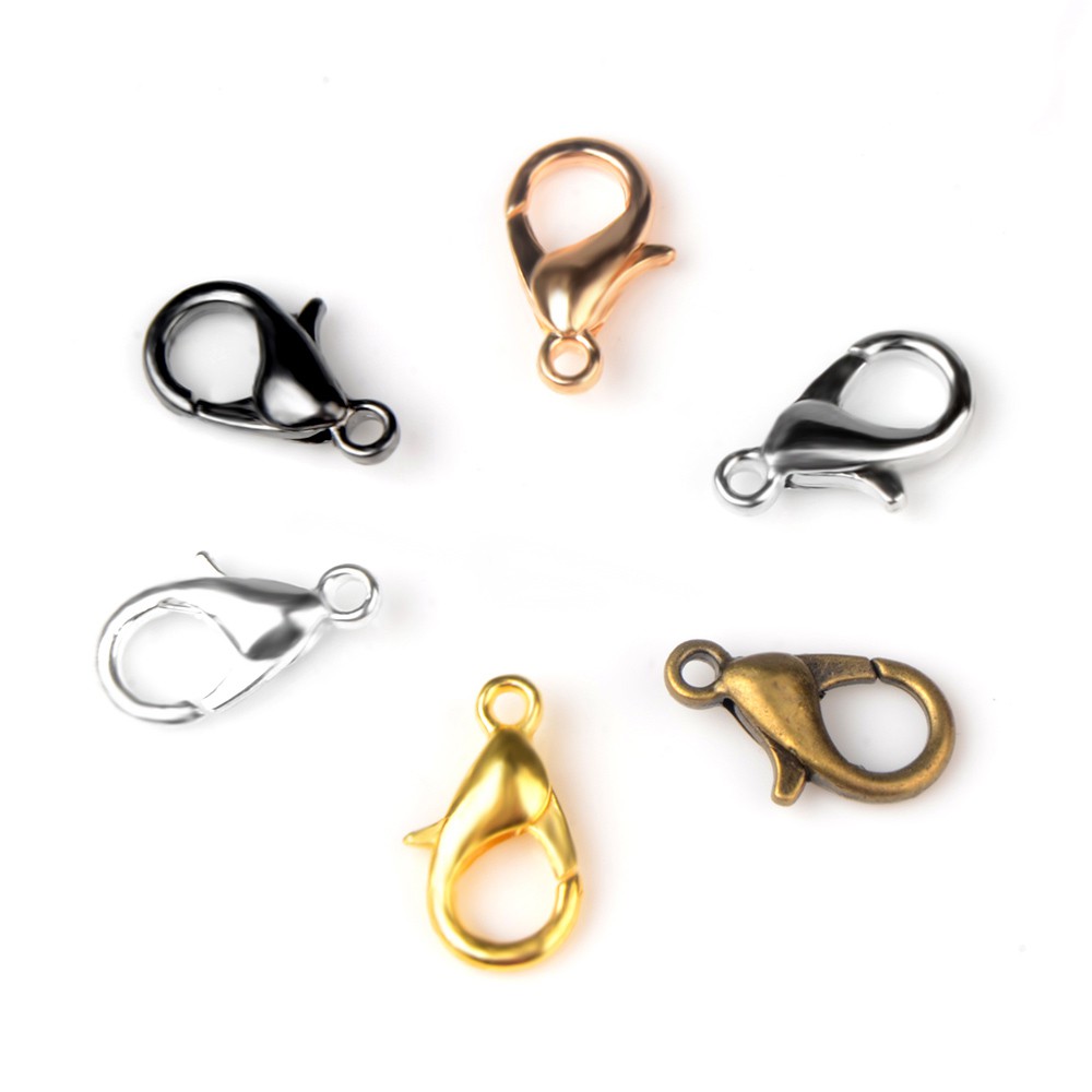 Set 50 Móc Tôm Hùm Làm Đồ Trang Sức Thủ Công 10 / 12 / 14 / 16 / 21mm