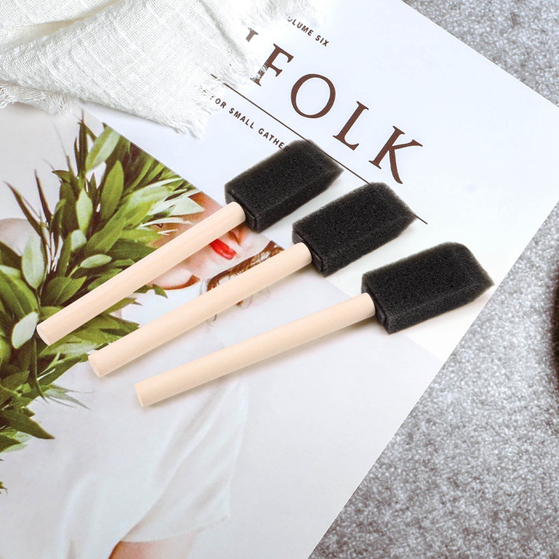 Set 60 Cọ Xốp Đầu Xốp Nhỏ 1 Inch Vẽ Tranh Cho Trẻ Em