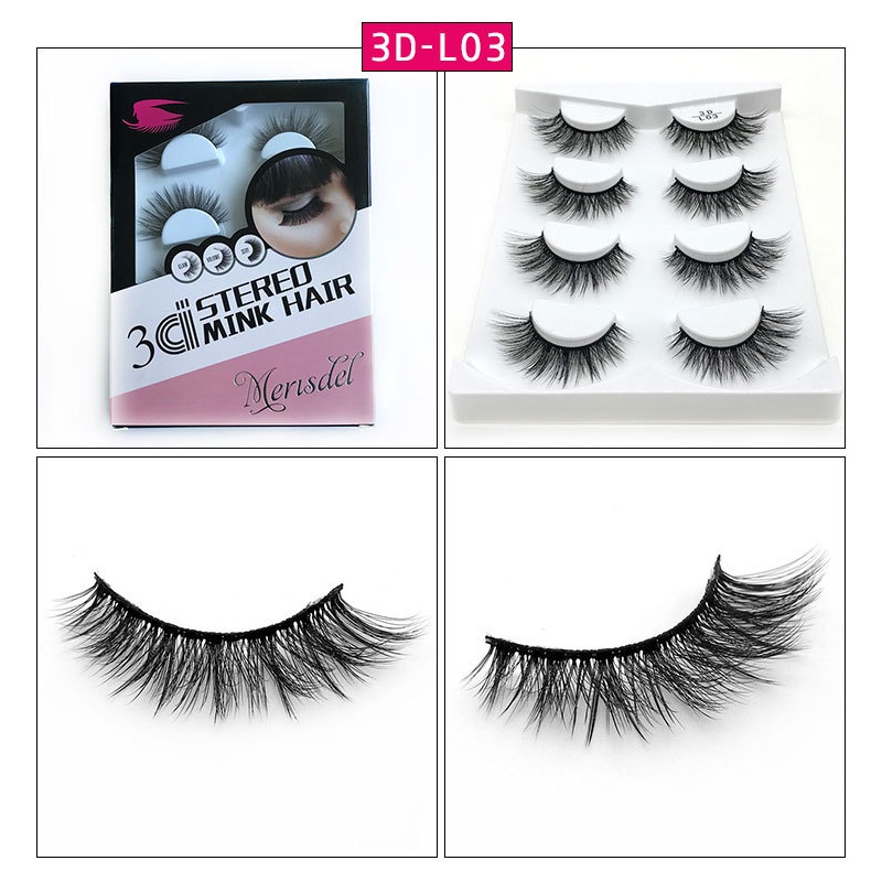 [giao hàng tận nơi] Lông mi giả 3D dài dày cong phong cách Âu Mỹ làm thủ công | BigBuy360 - bigbuy360.vn