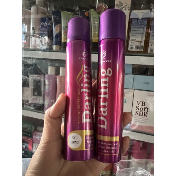 Keo xịt màu tóc  Darling  80ml có đủ màu cho bạn lựa chọn,vừa giữ nếp và tạo mầu ấn tượng