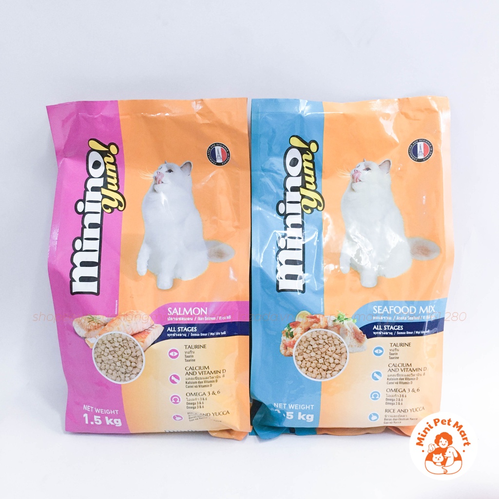 Thức ăn hạt cho mèo trưởng thành MININO YUM 1,5kg