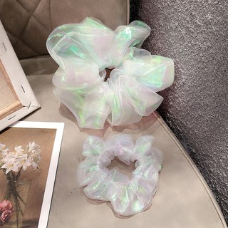 Dây buộc tóc phản quang hologram co giãn size lớn