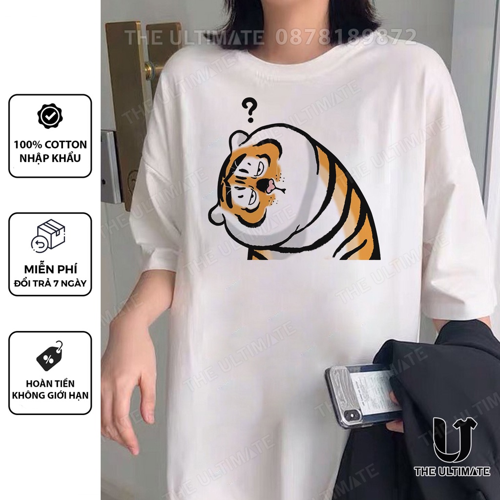 Áo phông Hổ Ngáo form rộng nam nữ áo phông in hình tay lỡ The Ultimate