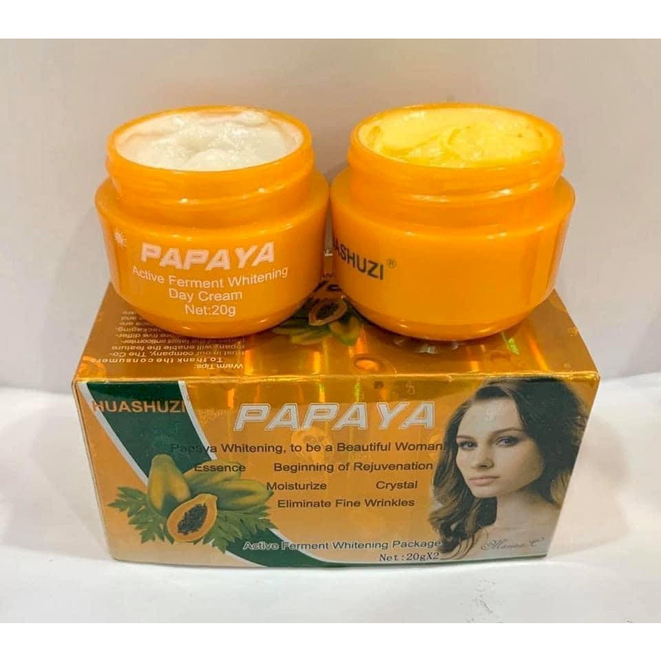 Bộ Đôi 2 Lọ Kem Đu Đủ Papaya Dưỡng Da Khử Nám Hiệu Quả Ngày Và Đêm - BX3679