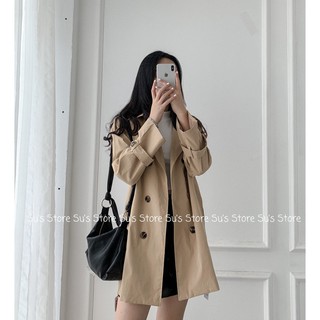 Áo Blazer Trơn Dáng Dài 2 Lớp