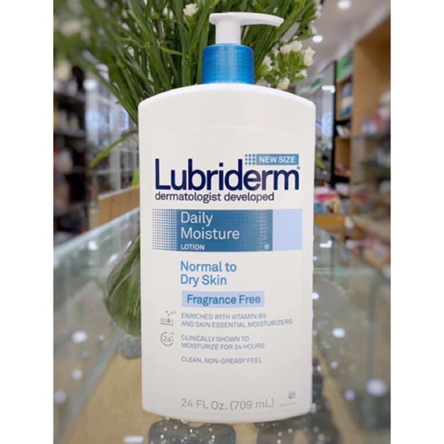 Sữa dưỡng thể Lubriderm Daily Moisture Lotion 709ml KHÔNG MÙI - hàng nhập Mỹ tách set