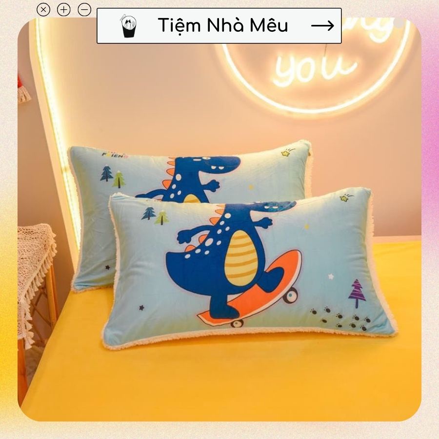 [ HÀNG LOẠI 1] Gối trẻ em cotton 100% ✨Tiệm Nhà Mêu ✨ Gối dành cho trẻ em từ 2 tuổi đến 7 tuổi Nhiều Mẫu Cute size 35x50