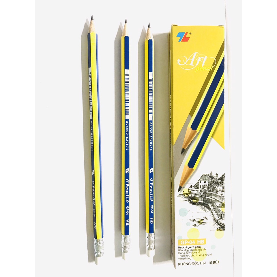 Bút Chì Gỗ HB GP04 Thiên Long Nét Đậm Vừa Phải, Ít Gãy, Dễ Tẩy 820574