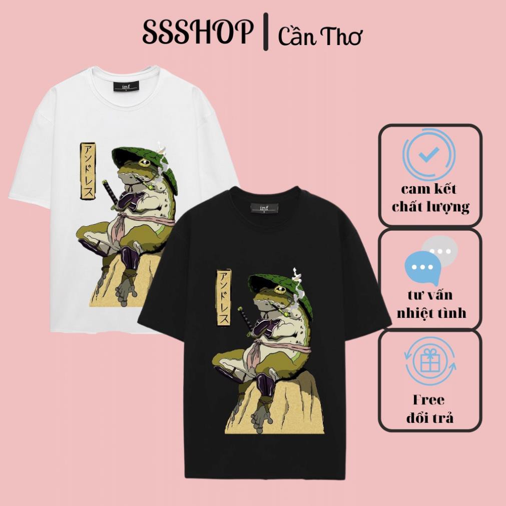 Áo thun nam và nữ, Áo phông unisex in hình Họa tiết Nhật Bản, Áo cotton xịn co giãn 4 chiều cổ tròn cột tay SSShop