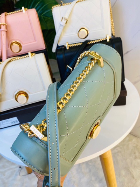 [Mã FASHIONGREEN264 giảm 10% tối đa 30k đơn từ 99k] Túi đeo chéo nữ khoá ngọc đi chơi giá rẻ đẹp da mềm đi học cá tính