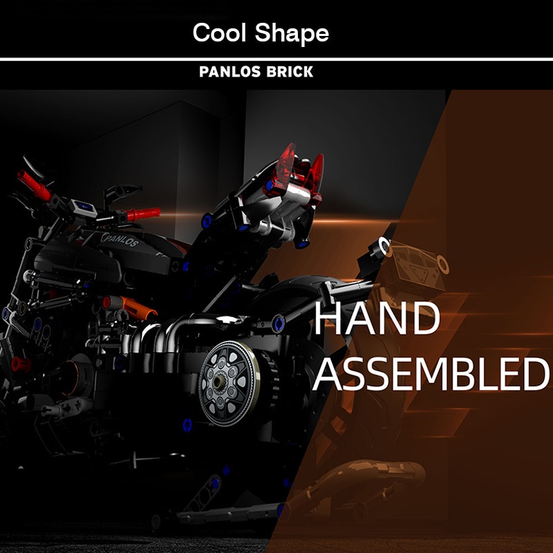 Đồ chơi Lắp ráp Mô hình xe máy Panlos 672002 Motorcycle Ducati Devil