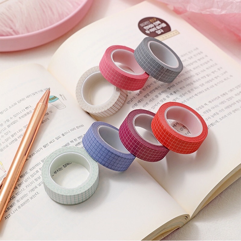 1 cuộn washi kẻ caro dài 10m