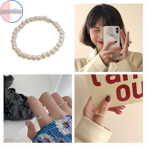 Nhẫn đeo tay thiết kế kết hạt ngọc trai cho nữ