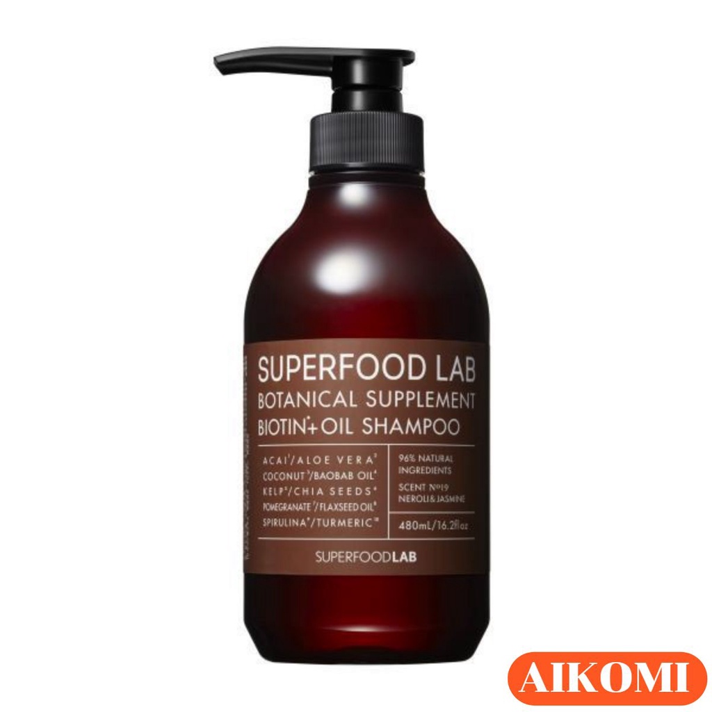 Dầu Gội Cao Cấp SUPERFOOD LAB Chăm Sóc Và Bảo Vệ Da Đầu, Phục Hôi Tóc Yếu, Khô Xơ, Nhiều Hư Tổn 480ML Nhật Bản