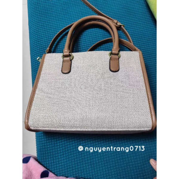 Túi Xách Đeo Chéo Có Quai Cầm In Hình Gấu Vintage Đi Học Đi Làm