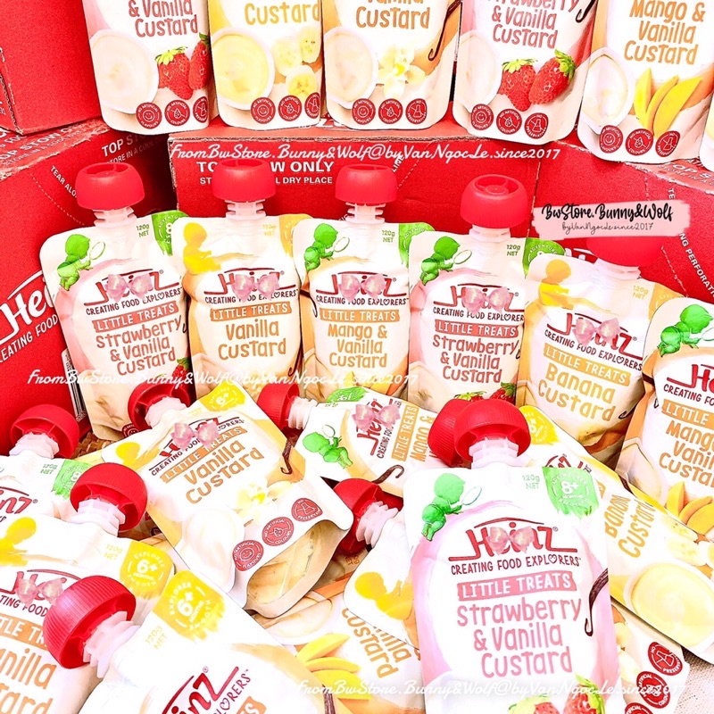 VÁNG SỮA HEINZ CUSTARD ÚC Túi 120gr Cho Bé 8M+