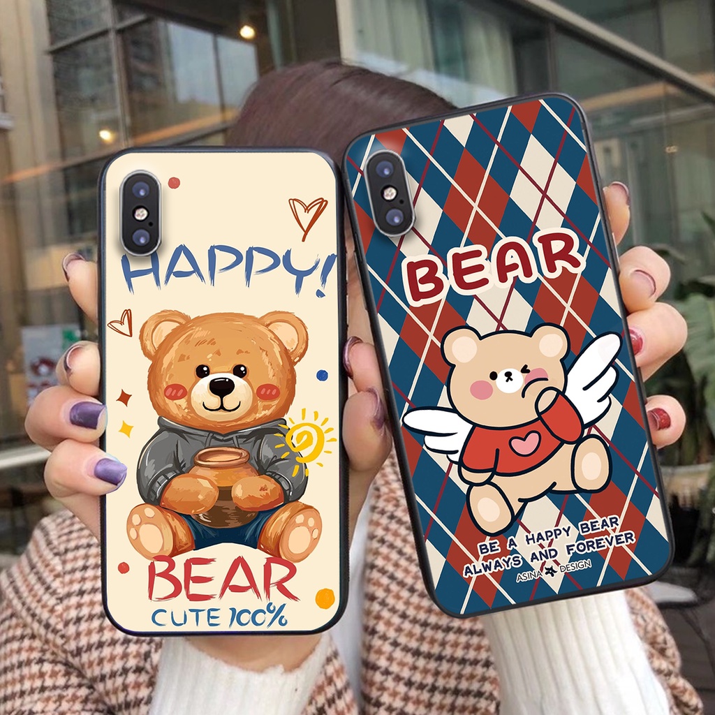 ỐP LƯNG ĐIỆN THOẠI IPHONE X/XS-IPHONE XR-IPHONE XS MAX cute gấu phá cách cực đẹp