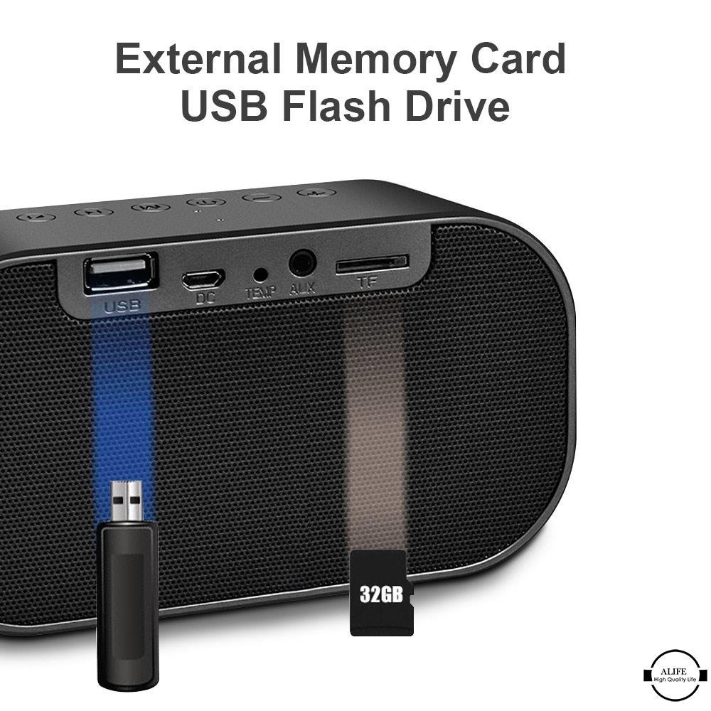 Loa Bluetooth Alife S2 Kiêm Đồng Hồ Báo Thức Có Đầu Cắm 3.5mm