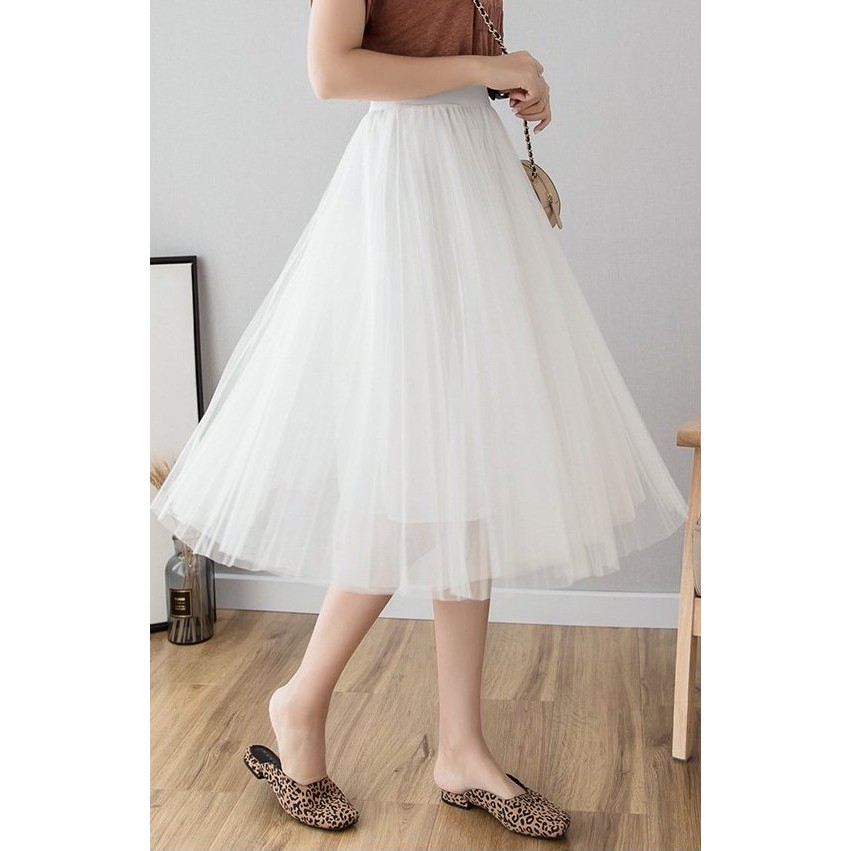 [Jamela Store] Chân váy xếp ly midi