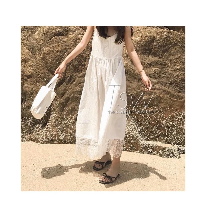 váy 2 dây trắng zara
