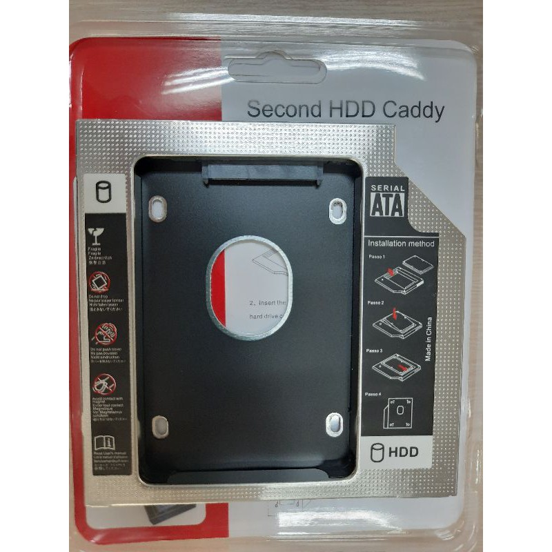 HDD Caddy 2.5 sata 12.7 mm/9.5 mm chuyển ổ CD laptop ra hdd (nhôm)