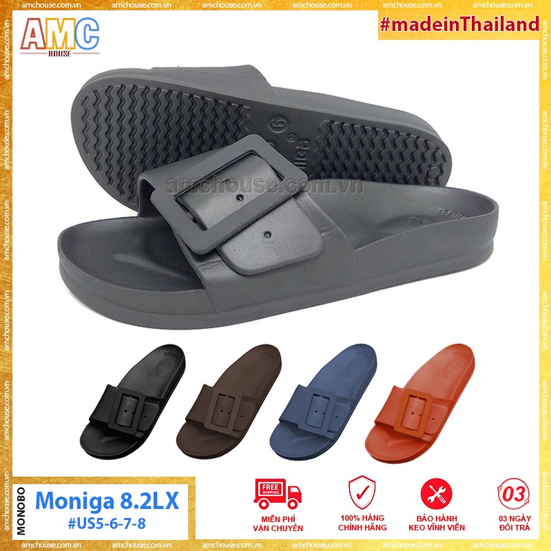 Dép Thái Lan MONOBO nhựa đúc quai khóa chữ nhật siêu nhẹ, êm - MONIGA 8.2XL