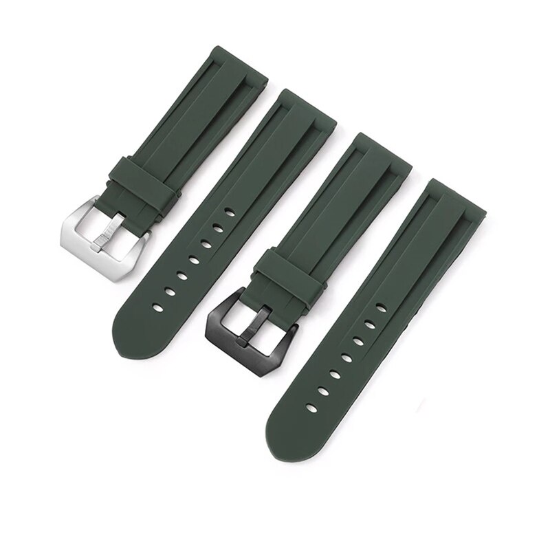 Dây đeo đồng hồ bằng cao su silicon mềm chống thấm nước 22mm 24mm 26mm cho nam